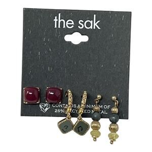 The Sak Earring Set | 3 Pairs | Studs, Hoops & Dangle Earrings NWT